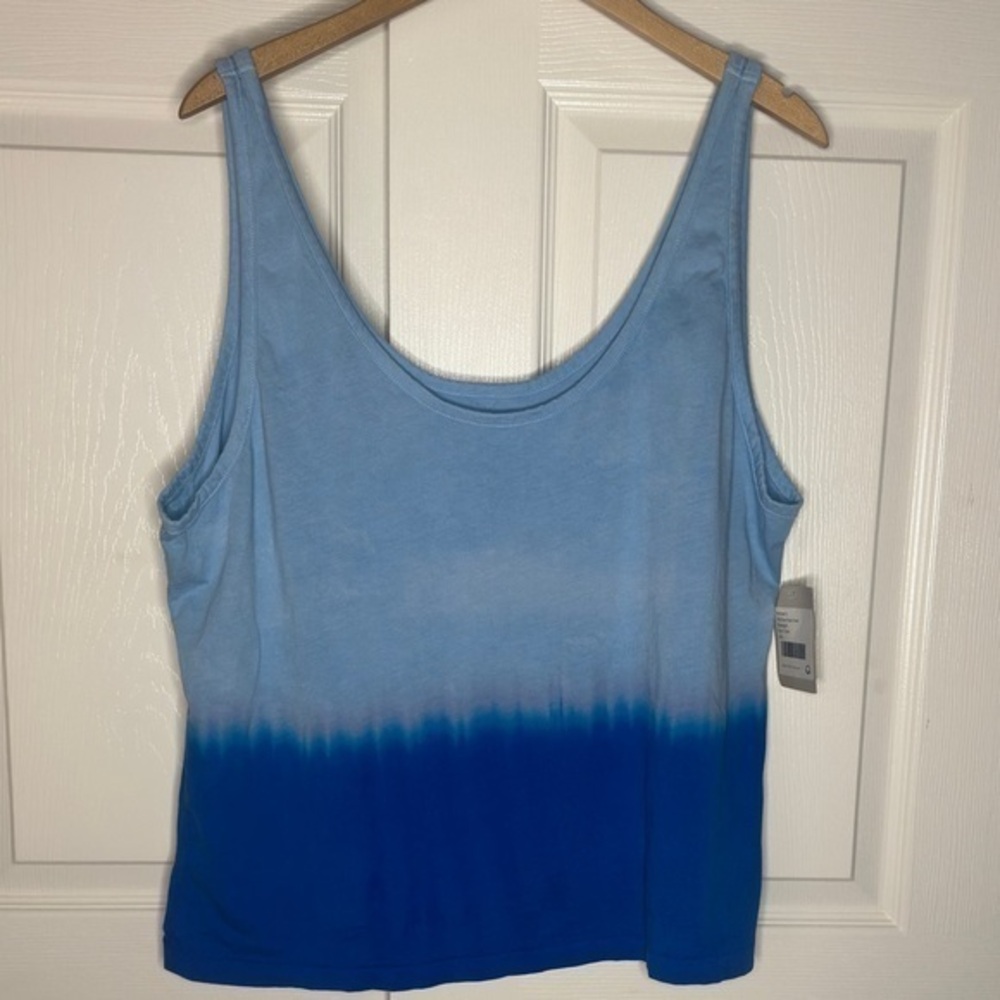 ForDays Organic Cotton Women's Dip Dye Easy Tank Bluelight DD1110W XXL